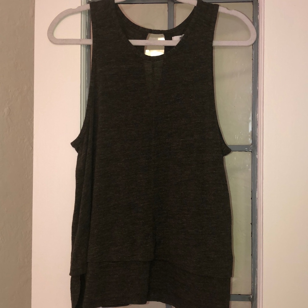 Madewell dark green tank